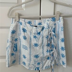 Wild Fable Blue and White Mini Skirt